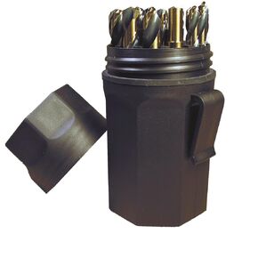 Noreseman 92150-29 Piece Reduced Shank Black & Gold 135 Degree Split Point Jobber Length Drill Bit Set - Sizes 1/16 Thru 1/2