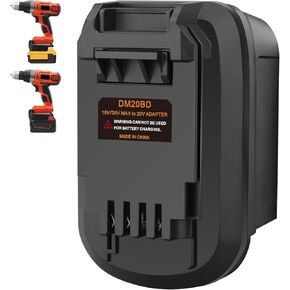 Adapter for Black and Decker 20V Tools Fits for DeWalt for Milwaukee 18V/20V Li-ion Battery Converter, for DeWalt 20v MAX XR DCB203 DCB205, for Milwaukee M18 Battery