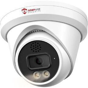 Anpviz 8MP POE IP Camera Built-in Mic& Speaker, Turret Security Camera with 100ft Smart Color Night Vision, AI Human Vehicle Detection, IP66, Metal Housing, NDAA Compliant