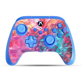 Glossy Glitter Gaming Skin Compatible with PowerA Xbox Series X|S Enhanced Wired Controller - Paint Party - Premium 3M Vinyl Protective Wrap Decal Cover | Crafted in The USA by MightySkins