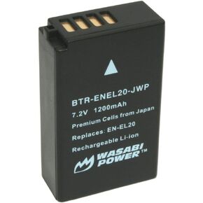 Wasabi Power Battery Replacement for Nikon EN-EL20, EN-EL20a, Compatible with Nikon Coolpix A, Nikon 1 AW1, Nikon 1 J1, Nikon 1 J2, Nikon 1 J3, Nikon 1 S1, Nikon 1 V3, and Blackmagic Pocket Camera