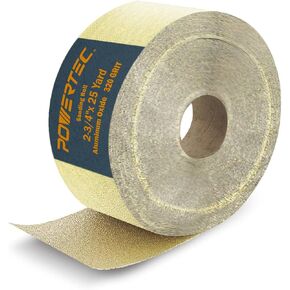 POWERTEC 49000 120 Grit Emery Cloth Sanding Paper Roll, 1-1/2-Inch x 10 Yards