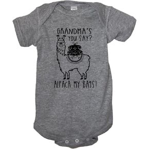 It's Your Day Clothing Grandmas You Say Alpaca My Bags Bodysuit - Funny Llama Baby Boy Girls Clothes Baby Gifts Unisex Romper
