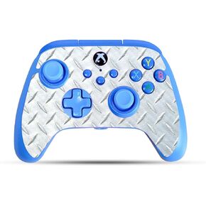 Carbon Fiber Gaming Skin Compatible with PowerA Xbox Series X|S Enhanced Wired Controller - Diamond Plate - Premium 3M Vinyl Protective Wrap Decal Cover | Crafted in The USA by MightySkins
