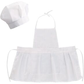 Newborn Chef Costume Set Baby Photography Prop Outfit Hat Apron Little Cook Clothing Prop Baker Outfit for 6-12 Months