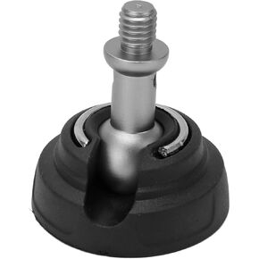 Stainless Steel Rubber Tripod Foot Pad, Non Slip Camera Tripod Foot Replacement, 50mm Diameter, Ball Head Design, 3/8in Screw Interface