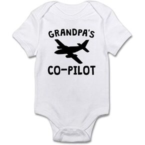 Grandpas Co-Pilot Novelty Funny Infant Bodysuit