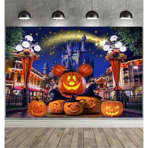 Halloween Pumpkin Head Backdrops Halloween Nightmare Party Photography Background Starry Sky Night Moon Halloween Backdrops Baby Shower Birthday Party Photo Studio Props Banner