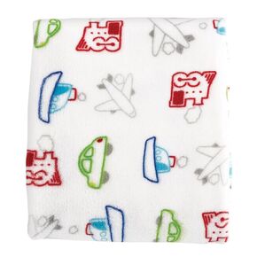 Stephan Baby Snuggle Fleece Crib Blanket, White Popcorn Fleece