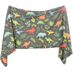 Extra Soft Knit Swaddling Receiving Blanket Jurassic Tracks by Village Baby