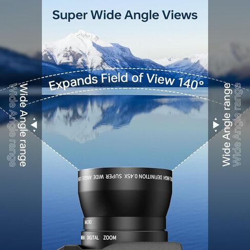 Digital Camera for Teen Boy Girl Kids Camera Beginner，with 52mm Wide Angle & Macro Lenses，with 32GB TF Card in Kuwait