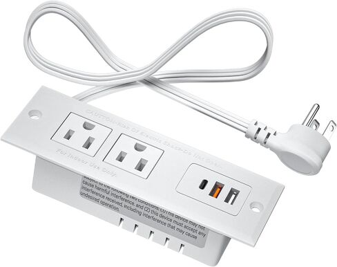 شريط طاقة مجوف مع 18 وات USB-C، 2 منافذ 3 منافذ USB (2 USB-A 1 USB-C) منفذ مكتب قابل للتركيب، منفذ مكتب جبل للطاولة الجانبية/طاولة الأريكة/الأثاث in Kuwait