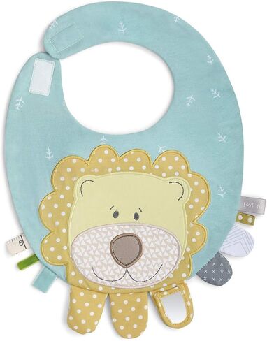 DEMDACO Mommy & Me 11.5 x 10 Inch Textured Fabric, Tactile, Teething Ring, Feeding, Activity Bib in Saudi Arabia