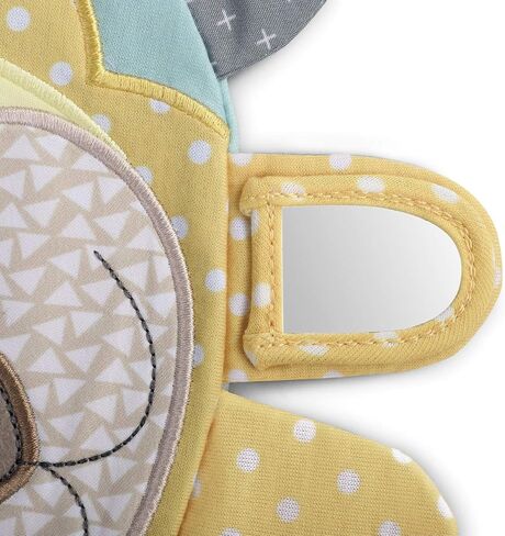 DEMDACO Mommy & Me 11.5 x 10 Inch Textured Fabric, Tactile, Teething Ring, Feeding, Activity Bib in Saudi Arabia