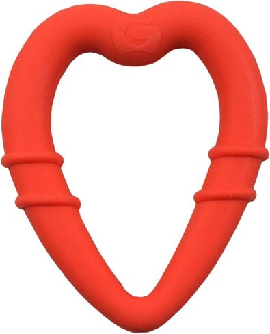 Heart-Shaped Silicone Baby Teether Teething Ring BPA Phthalate Free Non Toxic Toy 3 Months+ Red in Saudi Arabia