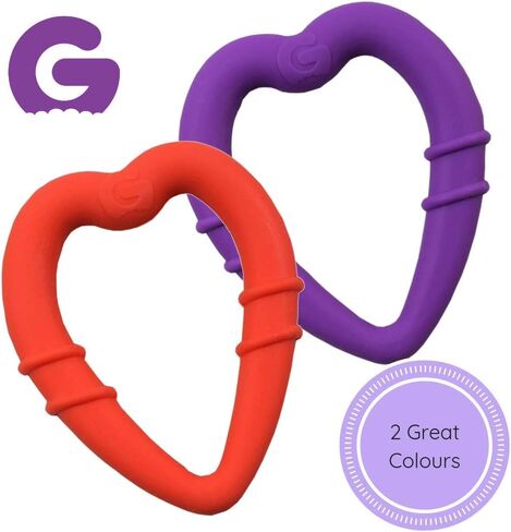 Heart-Shaped Silicone Baby Teether Teething Ring BPA Phthalate Free Non Toxic Toy 3 Months+ Red in Saudi Arabia