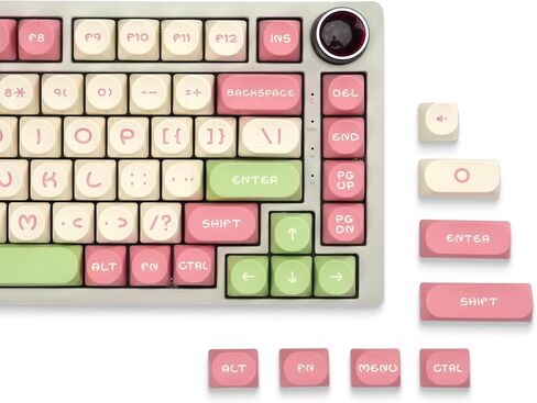 XVX Pudding Keycaps, PBT White Keycaps XDA Profile 117 Keys Translucent Keyboard Keycaps, Shine Through Keycaps, Keyboard Keycaps for 61/68/84/87/104 Keyboard and MX-stem Switches Keyboard-White in Saudi Arabia