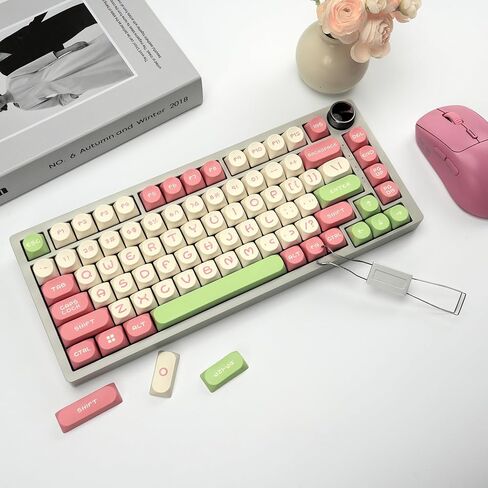 XVX Pudding Keycaps, PBT White Keycaps XDA Profile 117 Keys Translucent Keyboard Keycaps, Shine Through Keycaps, Keyboard Keycaps for 61/68/84/87/104 Keyboard and MX-stem Switches Keyboard-White in Saudi Arabia