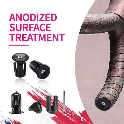 2 حزمة من سدادات نهاية مقود الدراجة الألومنيوم، مقابض نهاية شريط الدراجة، أغطية نهاية شريط القفل، أغطية نهاية قفل قابلة للتوسيع وقابلة للتعديل لقضبان السقوط - ذهبي in Saudi Arabia