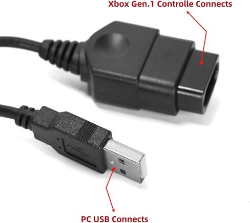 قطعتان من كابل محول لوحة الألعاب بطول حوالي 30.9 بوصة، منفذ USB يتصل بسطح المكتب/الكمبيوتر المحمول المتوافق مع Xbox Gen.1 in Kuwait