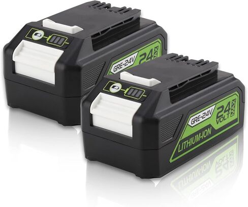 energup 2Pack Replacement Greenworks 24V Lithium Battery 3.5Ah 29842 29852 29322 BAG709 BAG710 20352 22232 2508302 for Greenworks 2X24V (48V) + 2Port 29862 Charger for G-24 Greenworks 24V Battery in Kuwait