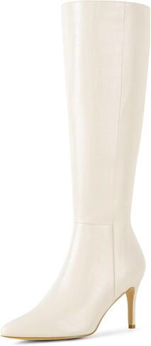 Perphy Pointed Toe Stone Printed Boot Stiletto Heel Knee High Boots for Women in Saudi Arabia