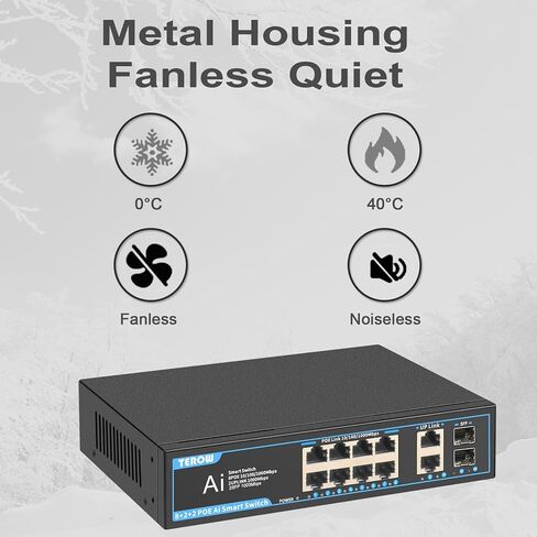 5 Port Gigabit Unmanaged Network Switch, Portable Switch | Plug & Play | Fanless Housing, White Color in Saudi Arabia