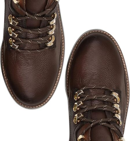 FRANCO CUADRA Women's Bootie in Genuine Deer Leather Brown in Saudi Arabia