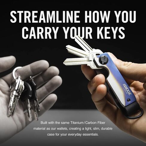 The Ridge MKBHD Key Organizer - Minimalist Innovative Keyholder | Smart Keychain Secures 2-6 Keys - MatteBlackEverything in Kuwait