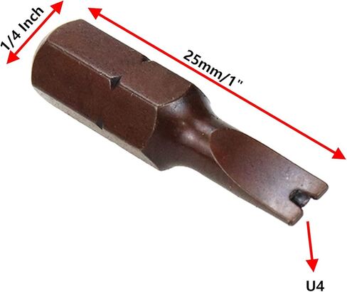 مجموعة لقم U4 على شكل حرف U مقاس 1/4 بوصة لقمة مفك براغي مغناطيسية - 24 قطعة in Kuwait