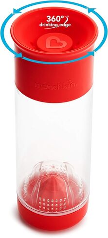 Munchkin® Miracle® 360 Fruit Infuser Water Bottle, 20 Ounce, Red in Saudi Arabia