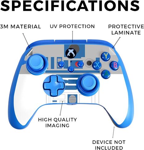 Gaming Skin Compatible with PowerA Xbox Series X|S Enhanced Wired Controller - Nebula - Premium 3M Vinyl Protective Wrap Decal Cover - Easy to Apply | Crafted in The USA by MightySkins in Saudi Arabia