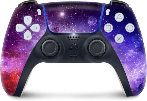 PS5 Purple Galaxy Skin for PlayStation 5 Console and 2 Controllers, Space Skin Vinyl 3M Decal Stickers Full wrap Cover (Disk Edition) (Disc Version) in Saudi Arabia