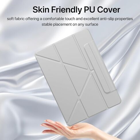 حافظة لجهاز iPad Air 11 بوصة 2024 M2، iPad Air الجيل السادس/الخامس/الرابع 2024/2022/2020، حافظة حماية مغناطيسية رفيعة قابلة للطي على شكل حرف Y مع حامل أقلام (أسود أنيق) in Saudi Arabia