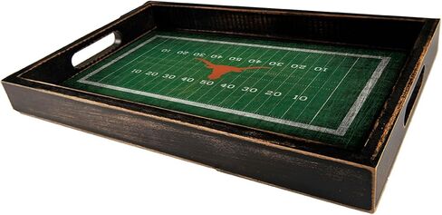 Fan Creations University of Georgia Bulldogs Football Field Tray- Distressed Wood, Team Logo Decorative Gameday Server with Handles for Food & Drink- Tabletop Organizer - Show Your Bulldog Pride in Saudi Arabia