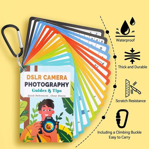 Photography Cheat Sheet Cards for Man: Camera Quick Reference Card for Boy - Photography Guide for DSLR Cameras in Saudi Arabia