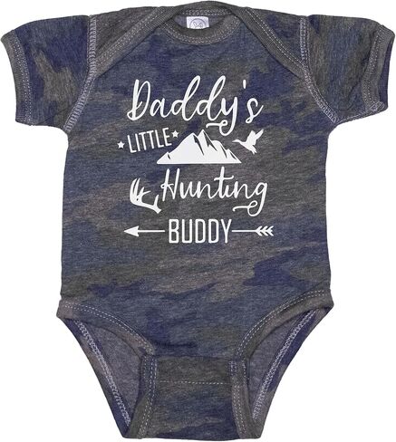 Ebenezer Fire Camo Onesie/Daddy's Little Hunting Buddy/Baby Announcement/Pregnancy Reveal in Kuwait