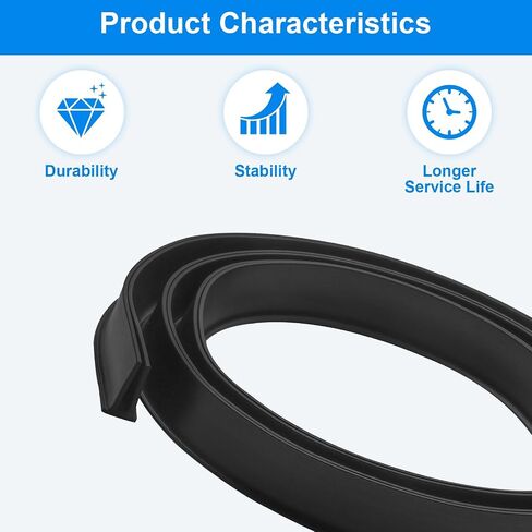 Storm Door Sweep Replacement for Larson & Pella, Storm Door Expander Sweep, for Vinyl and Metal Door Seal Sweep Rubber Strip, Storm Door Seal Rubber Strip（Style 2) 2 Pack in Kuwait