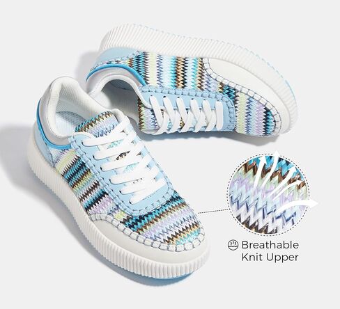 LUCKY STEP Women's Platform Sneakers Retro Braided Fashion Casual Chunky Shoes Breathable Durable Non Slip Walking Footwear in Saudi Arabia