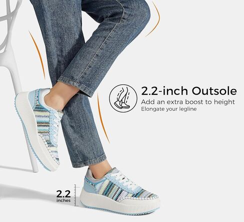 LUCKY STEP Women's Platform Sneakers Retro Braided Fashion Casual Chunky Shoes Breathable Durable Non Slip Walking Footwear in Saudi Arabia