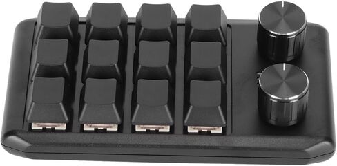 Yunseity Mini Custom Keypad, 12 Keys 2 Buttons Programmable Mini Gaming Keypad for Office (Wired USB) in Saudi Arabia