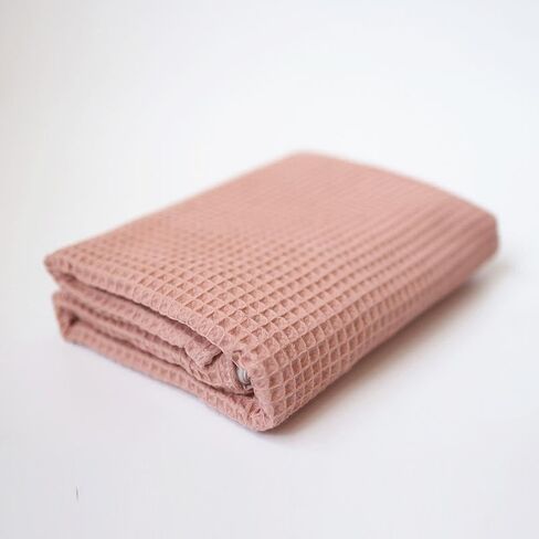 Soft & Cozy Baby Waffle Blanket 43x40in Nursery Blankets for Boys Girls Swaddle Neutral Lightweight Baby and Toddler Throw Blanket recieving Blanket (Dusty Pink) in Saudi Arabia