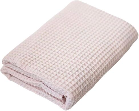 Soft & Cozy Baby Waffle Blanket 43x40in Nursery Blankets for Boys Girls Swaddle Neutral Lightweight Baby and Toddler Throw Blanket recieving Blanket (Dusty Pink) in Saudi Arabia