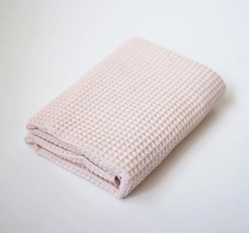 Soft & Cozy Baby Waffle Blanket 43x40in Nursery Blankets for Boys Girls Swaddle Neutral Lightweight Baby and Toddler Throw Blanket recieving Blanket (Dusty Pink) in Saudi Arabia