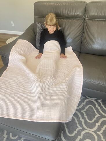 Soft & Cozy Baby Waffle Blanket 43x40in Nursery Blankets for Boys Girls Swaddle Neutral Lightweight Baby and Toddler Throw Blanket recieving Blanket (Dusty Pink) in Saudi Arabia