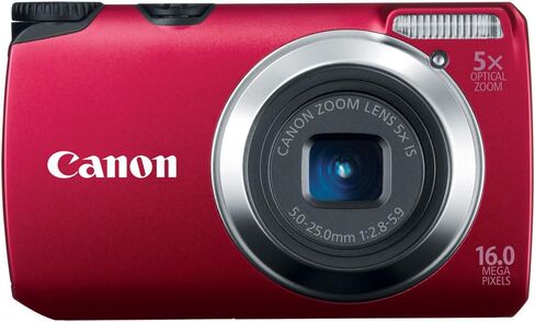 Canon Powershot A3300 IS 16 MP Digital Camera with 5x Optical Zoom (Red) (Renewed) in Saudi Arabia