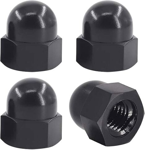 License Plate Retainer Nuts/Screws Compatible with Volvo XC90/ S60/ S40/ S90/ V60/ V90 (Screws onto Existing Stud) - Tall Dome/Acorn Head with Flange Stainless Steel Cap - 4 PCS in Saudi Arabia