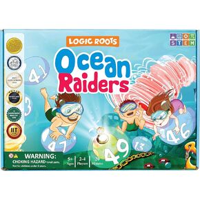 Ocean Raiders Number Sequencing & Addition Game - Fun Math Board Game and STEM Toy for 5-7 Year Olds, Perfect Educational Gift for Kids (Boys & Girls), Home Schoolers, Kindergarten & Up
