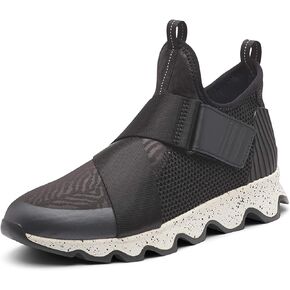 SOREL - Women’s Kinetic Sneak, Knit Sneaker with Scalloped Sole and Stretch Straps