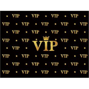 6.5 x 5 Ft VIP Photography Backdrop Red Carpet Event Movie Award Backdrop Crown Star Black Photo Studio Backgrounds Polyester Fabric Celebrity Activity Ceremony Banner Props Decorations